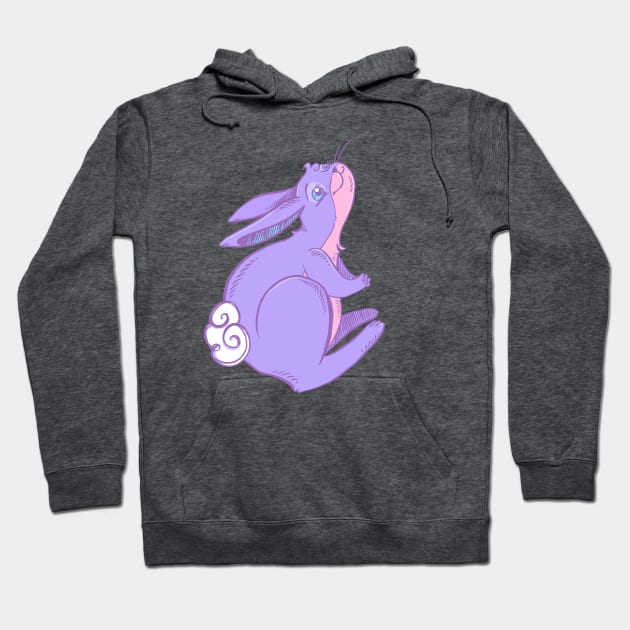 Lavender Bunny Praying for Carrots Hoodie by SimplyKitt